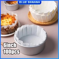 100Pcs Baking Paper Basque Cheesecake Oil Paper Disposable Cake Pan Liners