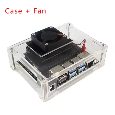 NVIDIA Jetson Nano Developer kit Acrylic Case Box Transparent Shell Clear Enclosure with Cooling Fan
