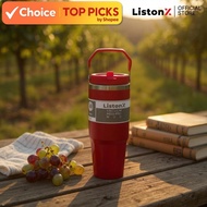 ListonX 900ml Stainless Steel Thermos – 304 Insulated Vacuum Tumbler, Hot & Cold, Handheld with Stra