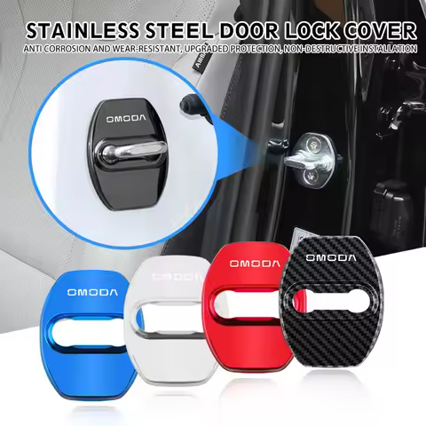 4PCS Fashion Stainless Steel Car Covers Door Lock Protecting Cover For Chery Omoda 5 C5 fx 7 8 Pro P