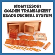 Montessori Golden Translucent Beads Decimal System