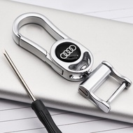 Audi car metal keychain + small screwdriver for Audi Q5 Q3 A4 A6 Q7 A3 Q2 A8...