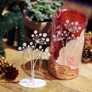 【OPUS東齊金工】歐式鐵藝飾品架/金屬首飾座/戒指項鍊架/生日禮物/開店禮物/聖誕交換禮物(蒲公英-優雅白)