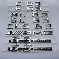 Old Mercedes-Benz Wordmark C63 CLS63 E63ML63 SL63 Modified Car Logo 6.3 AMG Fender Side Logo Sticker