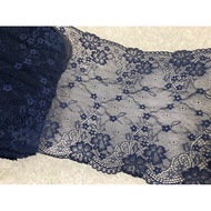 ~~ Cheap Zone~CG1) Dark Blue Series 23cm Wide Ultra-Wide Elastic Lace Left 333cm+266cm ㄧ Sell At Lea