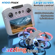K100max Mini Dron Aliran Optik Pencahayaan Dwi Lensa Perlindungan Penuh Quadcopter GT3 Drone