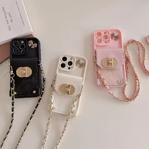 Wallet Metal Chain Case For OnePlus 13 8T 9R 10R 11R 12R Nord 3 CE2Lite CE3 CE4 ACE Pro CE 2 3 Lite 