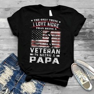 Veteran 365 Papa Veteran Fathers Day Gift Men T-Shirt