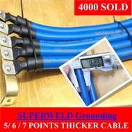 Grounding Cable Biru 500amp 5point/6point Complete set copper Bracket GROUNDING CABLE WELDING CABLE