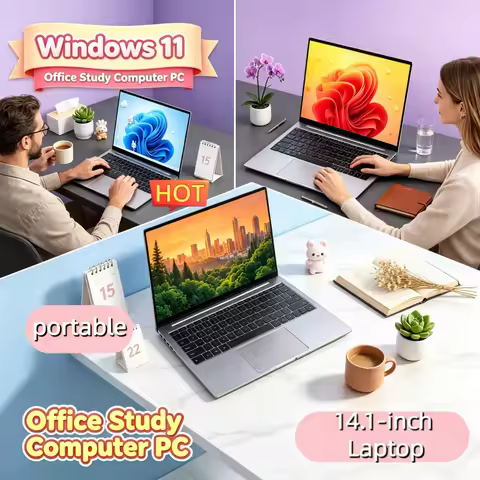 Intel 6500Y Powerful Portable Laptop 2026 Win11 32GB RAM 2TB SSD Slim Business Computer