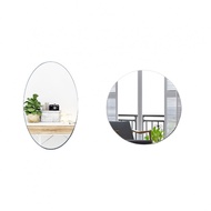 Oval wall mirror sticker with adhesive backing Waterproof and easy to install