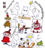 姆明家族 一套 貼紙 亞美 貼紙   Little My 阿美 史力奇 大貼紙 Sticker Moomin Snufkin 姆明 亞美 史力奇 小肥肥一族 (可貼 水樽 行李箱貼紙 ipad 平板電