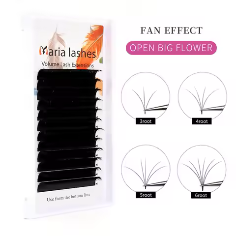 MARIA Easy Fan False Eyelash Makeup Super Long 8-20mm Mega Natural Lashes Extension Supplier Premade
