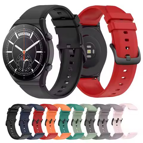 22mm Silicone Strap For Xiaomi Watch S1/S1 Active/S1/S3/S4 Smart Watch Band ​for Xiaomi Watch Color 