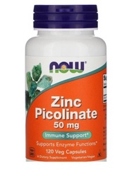 Vitamin Zinc Picolinate 50 mg Now 120 Veggie Kapsul PRODUK TERBATAS