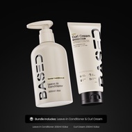BASED Curly Duo: Non-Toxic Curling Cream and Rinse-Free Conditioner Premium Set-Styling Curly Hair, 
