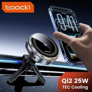 Toocki Qi2.2 25W Wireless Charger Magnetic Magsafe Car Phone Holder TEC Cooling for iphone 17 16 15 
