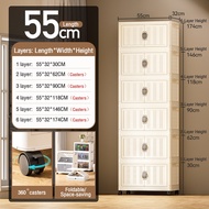 Storage Cabinet Stackable 55cm Foldable Storage Box Multipurpose 3-5L Layers Double Doors Almari Baj