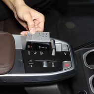 For BMW X1 U11 2023-2024 Aluminum Alloy Silver Car Center Control Gear Double Flash Button Decorativ