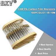 1/4W 5% Carbon Film Resistors 100PCS/LOT 0R-33R 1R 1.2R 2R 2.2R 3.6R 10R 15R 20R 24R 30R 33R