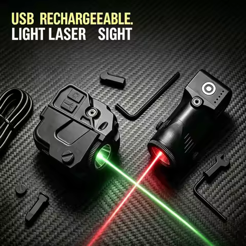 USB Rechargeable Light Green Red Blue Laser Sight- Portable For Glock 17 Glock 19 1911 Compact Hunti