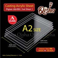 A2 Size Acrylic Sheet, Papan Plastik Acrylic (Gred A)
