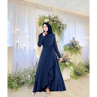 Gamis Remaja Terbaru 2021 Maxi Dress Wanita Pesta Polos Baju Muslimah