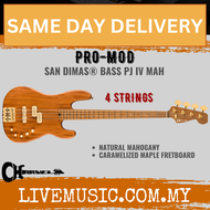 Charvel Pro-Mod San Dimas Bass PJ IV MAH Electric Bass Guitar, Maple FB, Natural Mahogany