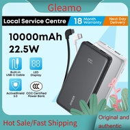 Gleamo Anker Zolo CCC Power Bank 10000mAh 22.5W Fast Charging Built-in USB C Cable 3C Power Bank A11