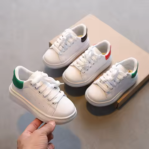 Kids Sneakers Boys Girls Sneakers PU Leather Kids Sneakers Shoes Lightweight Boys Girls Sneakers Cas