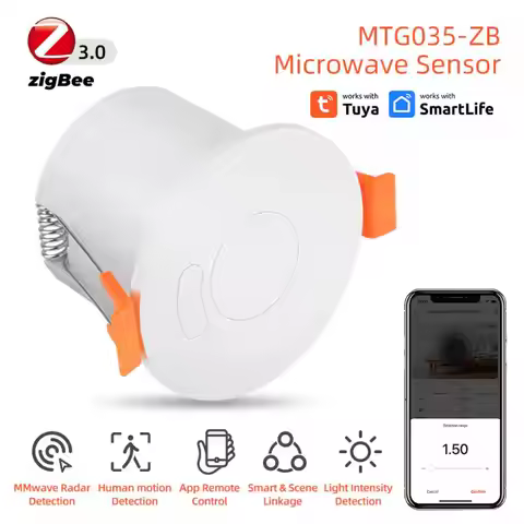 ZigBee/Wifi Smart Human Presence Sensor 24G/5.8G Millimeter Wave Radar Remote Scene Linkage Smart Li