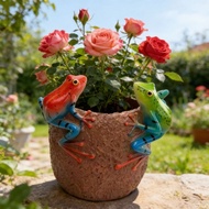 Colorful Frog Shaped Flower Pot Ceramic Outdoor Garden Decor Succulent Planter Creative Home Patio Y