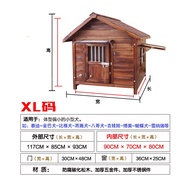 HY/🍉Cartinson（KATINGSEN）Dog House Outdoor Antiseptic Wood Dog Cage Dog House House Kennel Large Dog Outdoor Solid Wood R