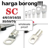 200pcs cable lug Sc series copper terminal SC4 SC6 SC10 SC16 SC25 SC35 SC50 SC70 SC95