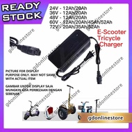 EBIKE BATTERY CHARGER 24V 36V 48V 60V 72V 12AH 20AH 45AH 52AH 48V12AH 48V20AH ELECTRIC E-SCOOTER LEAD BATERI CHARGER