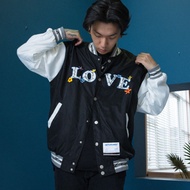 AOYAMA American Street LOVE Embroidered Breasted Handsome Baseball Jacket [VW643-2]
