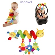 AHOUR1 Baby Rattles Mobiles Multicolor Cartoon Baby Playing Newborn Baby Spiral Crib Plush Doll Baby Plush Toys