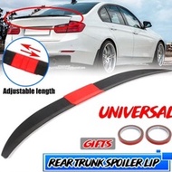 💥NEW STOCK💥Universal Adjustable length Trunk Bonet Spoiler Matte Black Color Curve Bonet Saga VVT Be