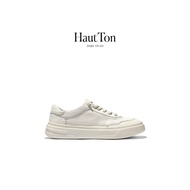 [Star Same Style] HautTon HautTon White Shoes Men's Genuine Leather Sneakers Men's All-Match Low-Top