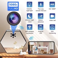 ⭕2026 130°雲台鬧鐘迷你攝影機 全鋁合金數位時鐘攝影機 1080P 無線 WiFi 紅外線夜視攝影機錄影機