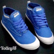 [Volley18]男28cm澳洲國民品牌帆布鞋-高筒(藍/時尚灰)