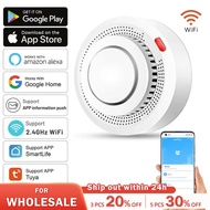 Tuya Wifi Smoke Alarm Fire Protection Smoke Detector Smokehouse Combination Fire Alarm Home Security