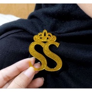 NEWEST BANGKOK HIJAB ACCESSORIES BROOCH PIN 23K GOLD PLATED