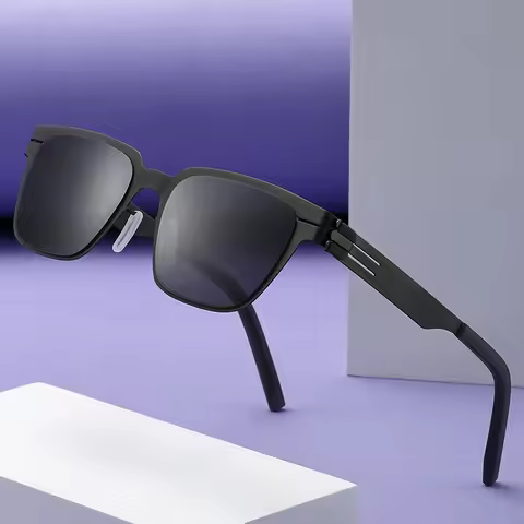 2026 High quality Men's Sunglasses Without Screws Ultralight Classic Stainless Steel Women's Outdoor