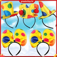 Polka Dot Clown Hat Headband Hair Hoop Circus Jester Fancy Dress Costume Prop