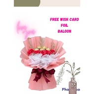 Bouquet Surprise Cotton Flower Soap Rose with Baby Breath Birthday Anniversary Valentine Special Eve