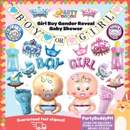Girl Boy Gender Reveal Baby Shower It's A Boy Girl Bottle Banner Balloon PartyBuddyPH
