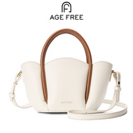 AGE FREE กระเป๋าหนังแฟชั่นรูปทรงดอกไม้ขนาดปกติ + กล่อง เซ็ตของขวัญ