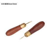 Mahogany Awl 4mm/5mm Diamond Awl Leather Tool Hand Sewing Awl Needle Leather Goods Perforation