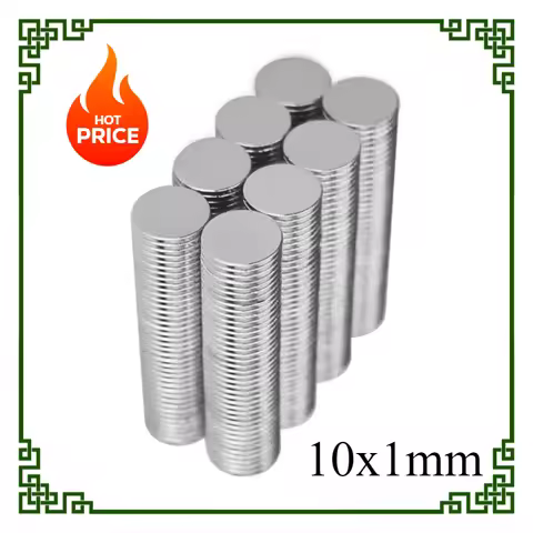 10x1mm Thin Powerful Magnets Strong Round Magnets For Fridge, DIY, Building, Scientific, Craft, Educ